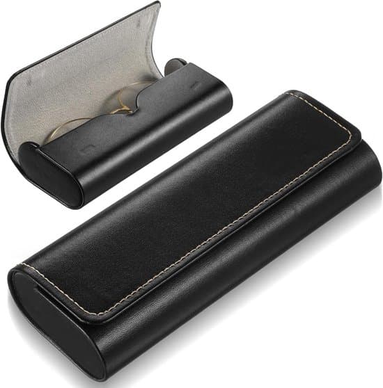 Hårt glasögonfodral - Lätt PU-läder - Unisex