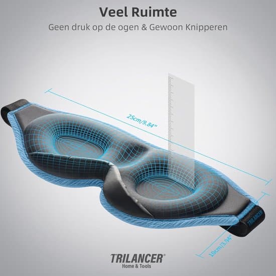 Bekväm sovmask med ljusblockerande design - Blå