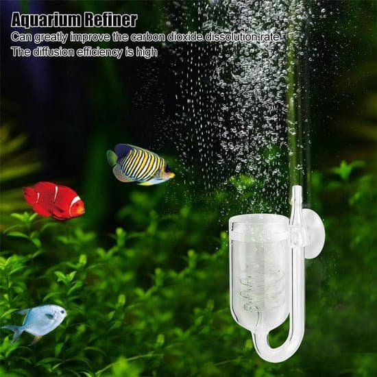 Høj Gennemsigtighed CO2-Diffuser - Glasdiffuser - Akvarieplante Atomizer - Kompakt Høj Diffusion til Akvarium