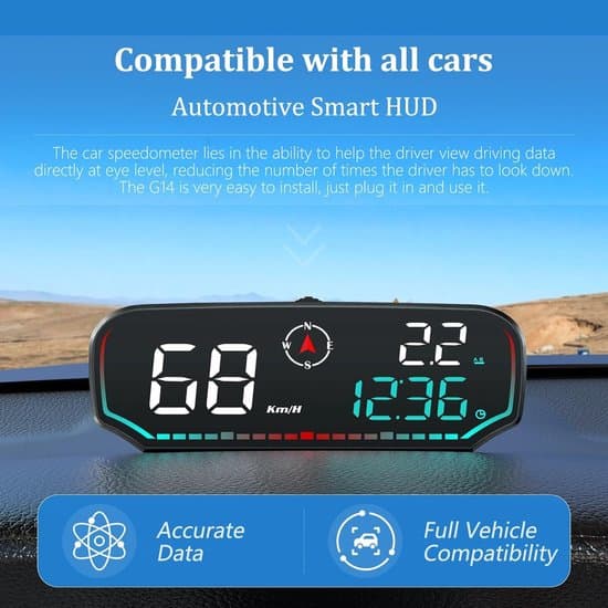 GPS speedometer, digital MPH-display, head-up display til alle køretøjer