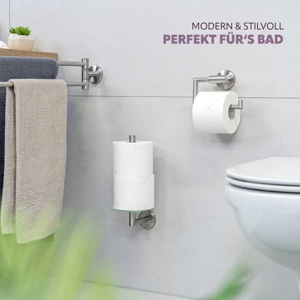 Mat rustfrit stål toiletpapirholder