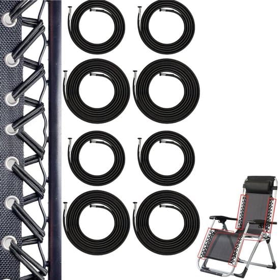 8-delt foldbar lænestol og tyngdekraftsstol udskiftnings elastisk reb sæt