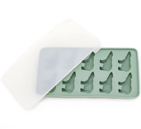 Isbitsform – Söt isbjörn, 10 fack, silikon med lock