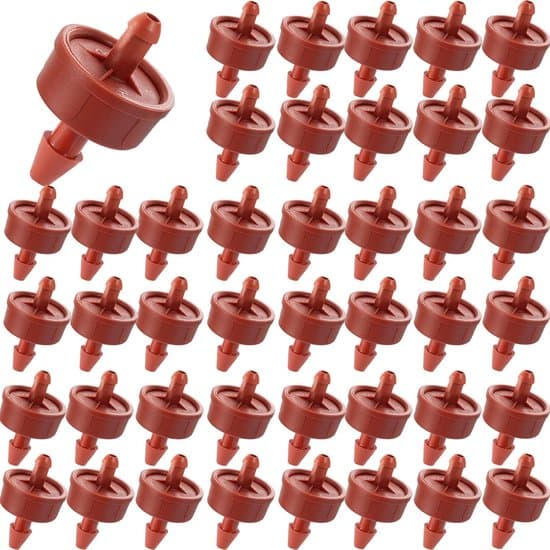 75. 60-pack 2 GPH tryckkompenserade droppare, konstant flöde för 6,35 mm trädgårdsslang/krukor.