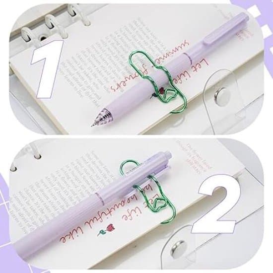 24-pack metallgem penna- och bokmärkshållare set