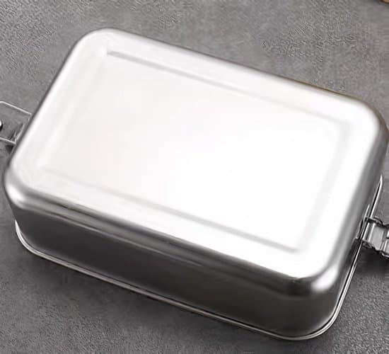 Opdelt 304 Rustfrit Stål Madkasse - Mikrobølgesikker - Sølv - 1200ml
