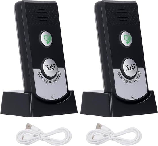 Intercom installation - Trådløs intercom - Lang rækkevidde - Vandtæt - Hjem og kontor - Intercom system - Hvid - Trådløs dørklokke - Stemme intercom.