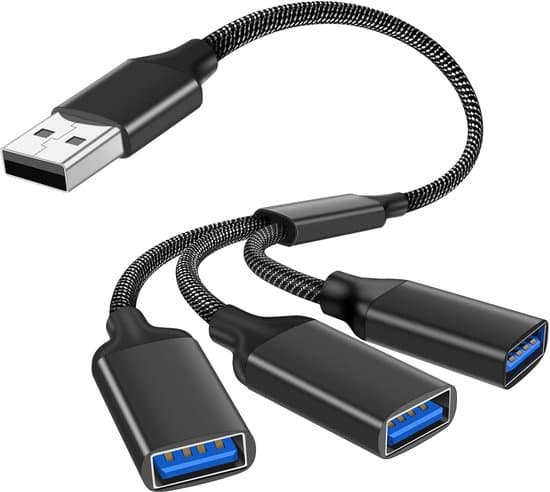 USB-splitterkabel - 3-i-1 - Laddningsförlängning/dataförlängare - För Mac/Xbox/PS4/PS5/laptops