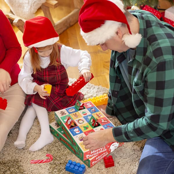 5-delt adventskalenderæske, 24-dages julesæt, papirkalender, designet til småting