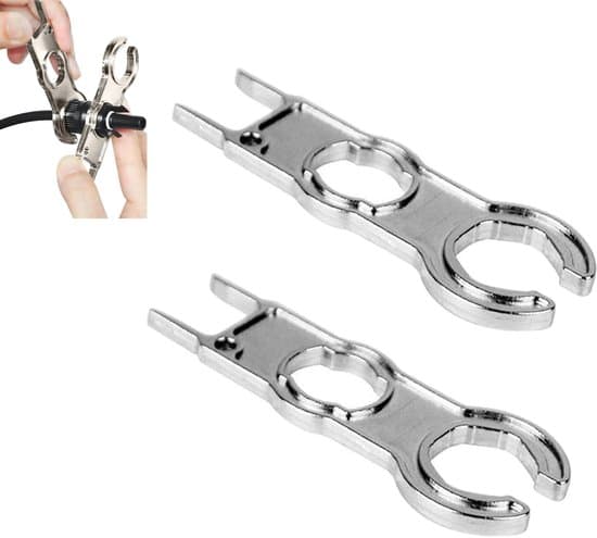 Pakket - Solnøgle, MC4-nøgle, solnøgle til solcellekabler (sølv) 12 cm