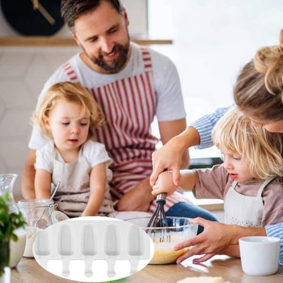 Sæt med 2 silikoneisforme til ispinde og cakesicles med 8 hulrum