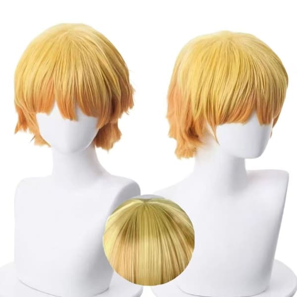 Anime unisex peruk, orange kort damperuk