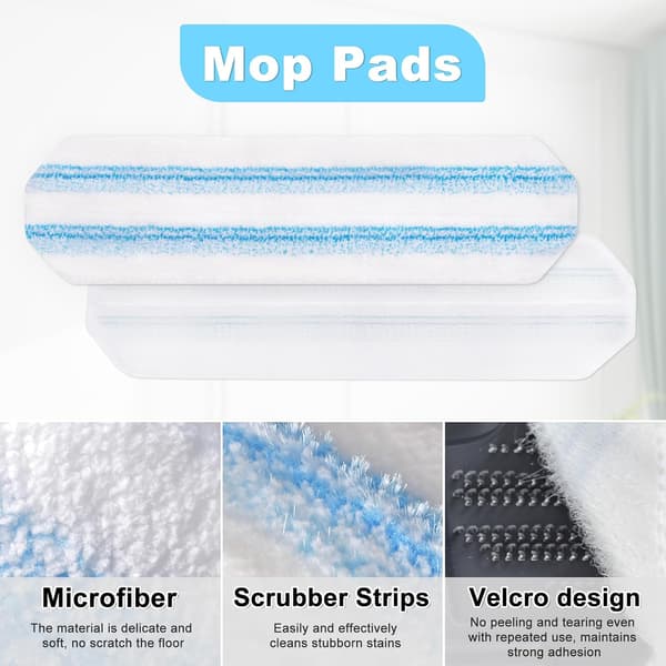 6-pak maskinvaskbart O-Cedar H2pro mikrofiber moppehoved udskiftningssæt
