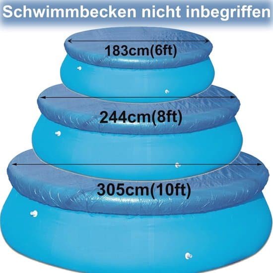 Runt poolskydd 244cm - Vattentätt PE-poolskydd