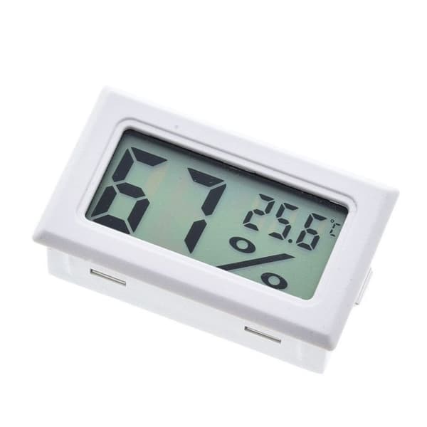 10-pack Mini Digital LCD Termometer & Hygrometer Monitorer för Reptiler (Vit)