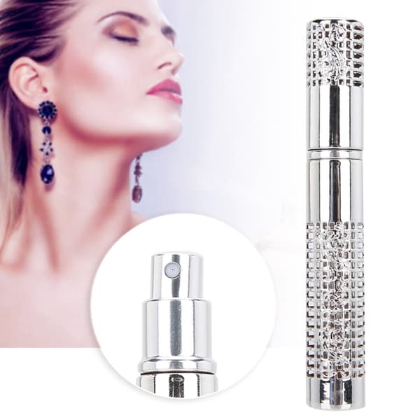 (Silver) 5 ml påfyllningsbar parfymsprayflaska