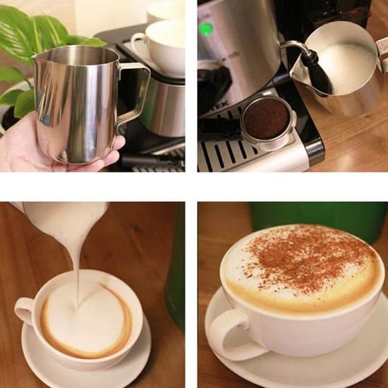 Mælkekande i stål - til Latte Art - 2 stk. - 150 ml
