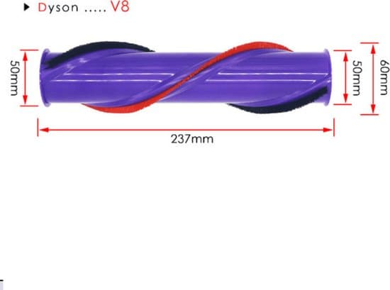 Børsterulleudskiftning egnet til Dyson V8 turbomundstykkerulle