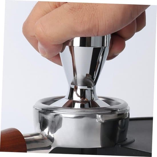 Kaffetamper, espressokaffebönspressbas i rostfritt stål, espressotamper (silver (49 mm))