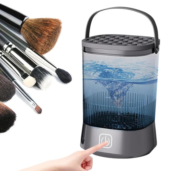 Elektrisk makeupbørsterenser, 3-i-1, makeupbørsterenser