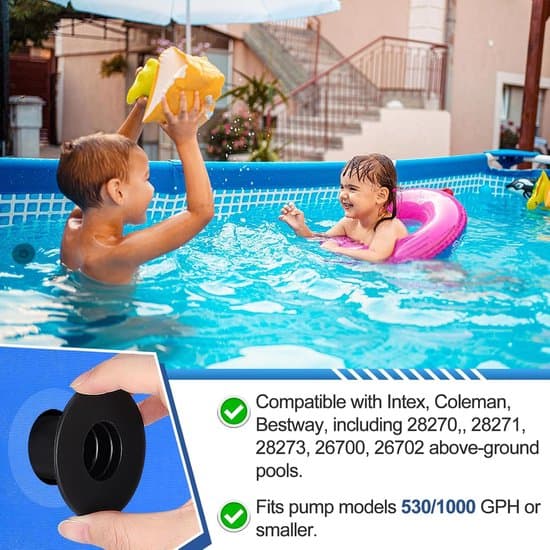 6-pak poolforseglingspropper til Intex/Bestway filtre - sort
