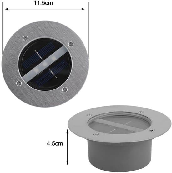 Vit solcellsdriven trädgårdsbelysning, solcellsdriven LED-markbelysning och vattentät solcellsdriven trappbelysning
