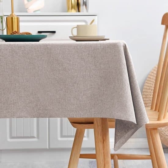 110x160 cm Brun/Hør Rektangulær Stænktæt Vandtæt Buffetdug