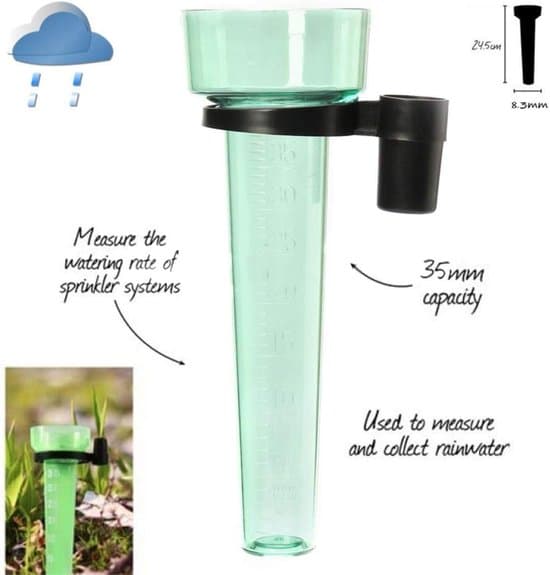 24 cm Plaststav-Typ Utomhus Väderstation Regnmätare