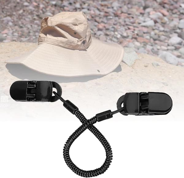 4-pack infällbara handsfree vindtäta hatt- och väskklämmor