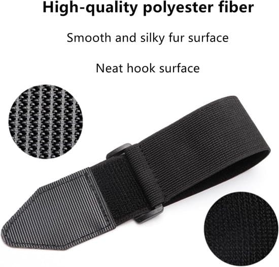 10-pak sorte 3,8x35 cm elastiske cykelankelstropper med velcro og spænder