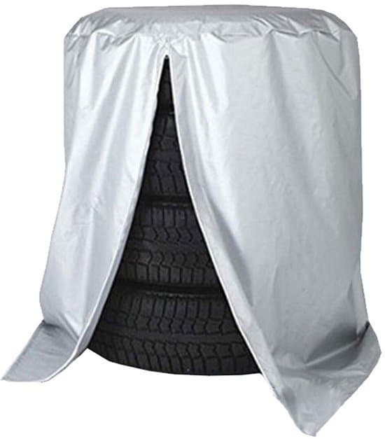 Kraftig förvaringsväska för däckskydd - Däckskydd - 85*120 cm - Universal - Vinterdäckskydd - Silver - L