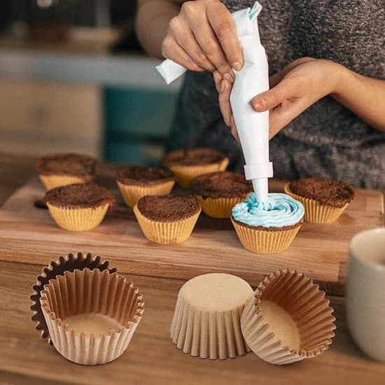 Muffinsformar i papper - 100 st oljesäkra muffinsformar - 7x3 cm
