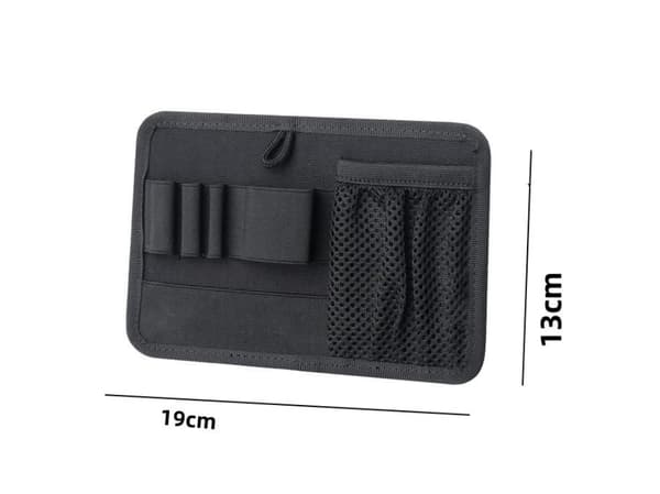 Opbevaringsplade Multifunktionel Organizer til Rygsække Veste Grejtasker Daglig Opbevaring Elastisk Webbing Netlommer 2-pak Sort