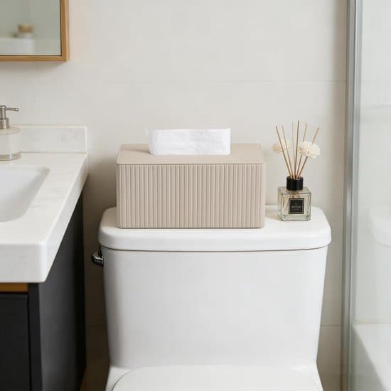 Rektangulær holder til servietter og køkkenrulle til badeværelse og stue (beige)
