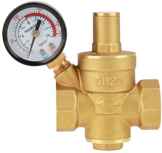 Messing vandtryksregulator, DN20 justerbar messing vandtryksregulator med manometer