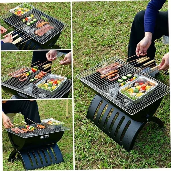 BBQ Grill - Rustfrit Stål BBQ Grill - Udendørs BBQ Tilbehør - 45x30 cm