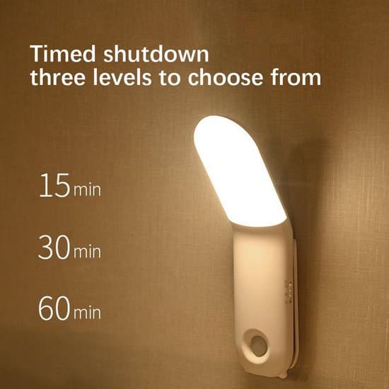 Dæmpbar LED-sensor natlampe til stikkontakt - 3-farvejustering - Hvid