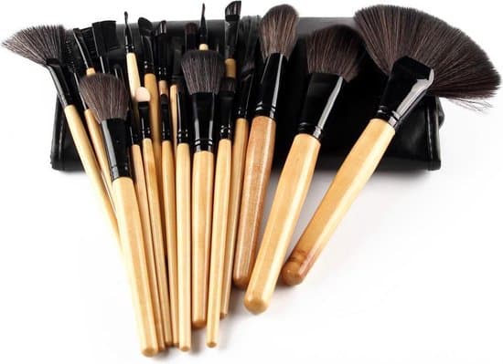 Professionelt makeupbørstesæt (med opbevaringsboks) - 24 børster