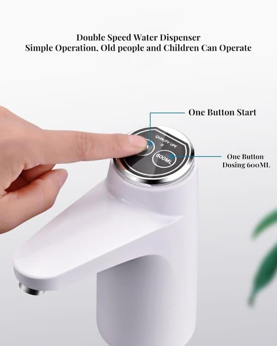 Elektrisk vattenflaskpump, smart trådlös vattendispenser, automatisk dricksvattenpump, mini-vattendispenser med kran för sovrum