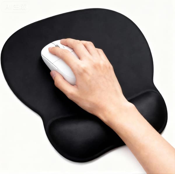 Ergonomisk musmatta med handledsstöd - svart