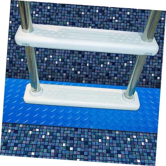 Poolmåtte - Stigebuffermåtte - Poolbeskyttelse - Skridsikkert PVC-materiale - 90x23 cm - Grå