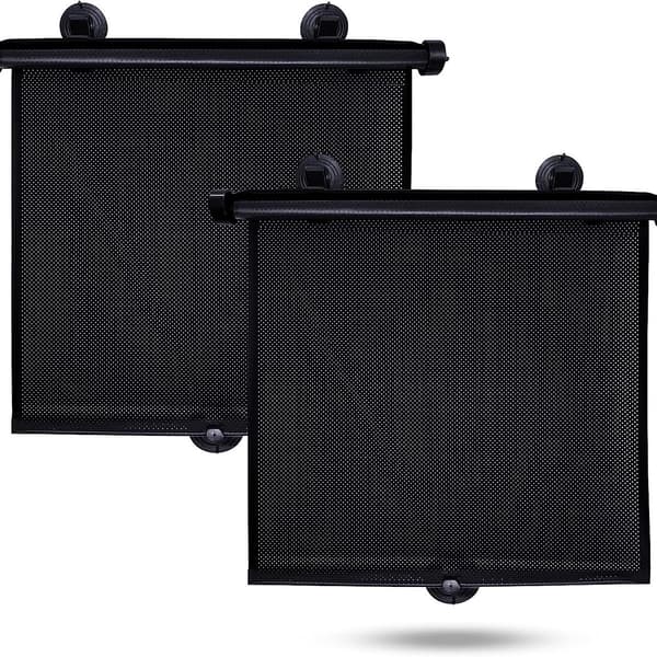 Infällbart solskydd för bil - Svart - 40 x 45 cm (4-pack)