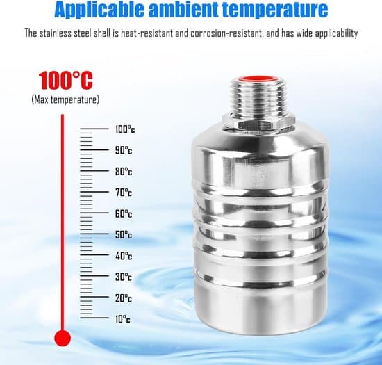 Svømmeventil i rustfrit stål - 1/2\" til 3/4\", automatisk vandstandsregulator