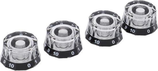 Gitarrhastighetskontrollratt, tillverkad av plast, 6 mm innerdiameter, gitarrhastighetskontrollvolymratt, toppen av gitarrratten.