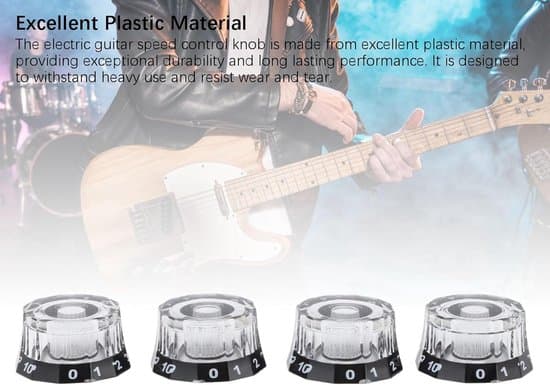 Gitarrhastighetskontrollratt, tillverkad av plast, 6 mm innerdiameter, gitarrhastighetskontrollvolymratt, toppen av gitarrratten.