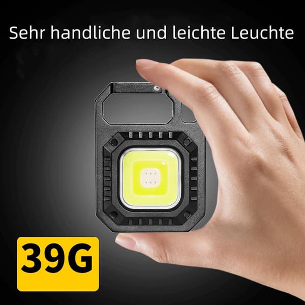 2 kpl monitoimisia mini-LED-taskulamppuja - avaimenperällä