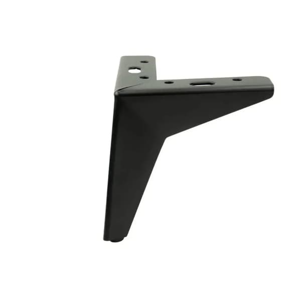 4 metalmøbelben, sorte, 12 cm