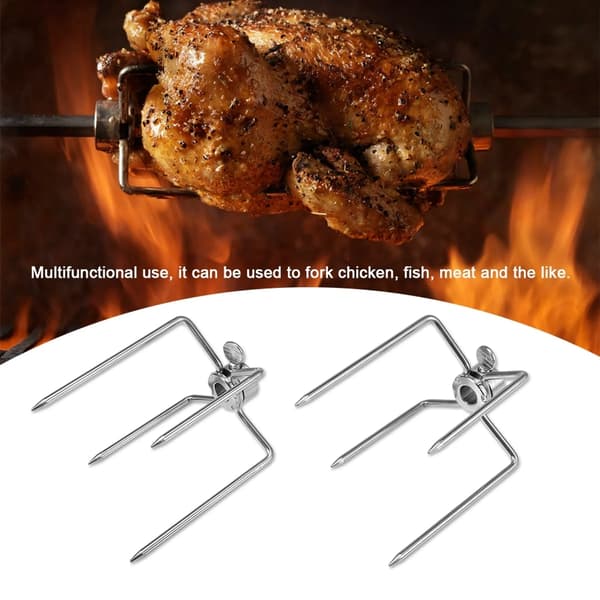 Grillgaffel i rustfrit stål - Multifunktionelt udendørs grilltilbehør