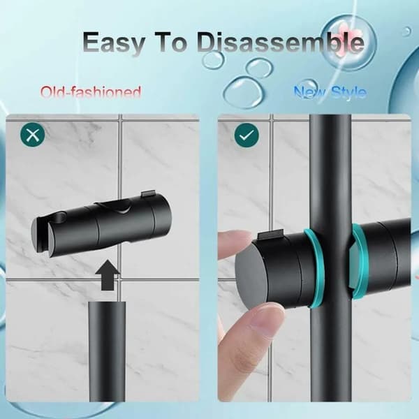 Brusehovedholder, universal sort brusehovedholder, egnet til 20-25 mm brusestænger.