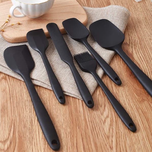 Silikone spatelsæt, non-stick gummispatel med kerne af rustfrit stål til madlavning.